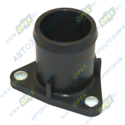 Патрубок (ПВХ) ф48 L=60 треуг. фланец 83х83 3отв.ф9 термостата (320/04890)